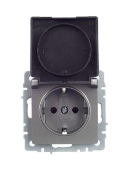 розетка brite рсбш10-3-брс 16а ip20 с заземл. защ. шторки с крышкой механизм сталь iek br-r16-16-k46 от магазина Штепсель и батарейка. - фото_10