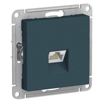 розетка компьютерная atlasdesign rj45 кат.5e механизм изумруд se atn000883 от магазина Штепсель и батарейка.
