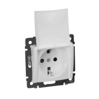 розетка 1-м сп valena 16а ip21 2p+e с заземл. защ. шторки с крышкой винты механизм бел. leg 774422 от магазина Штепсель и батарейка. - фото_14