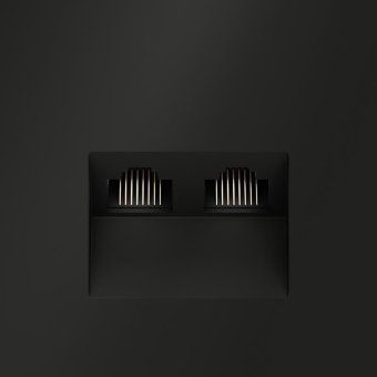 розетка компьютерная 2-м сп s70 rj45 + rj45 кат.6 механизм черн. матов. voltum vls060208 от магазина Штепсель и батарейка. - фото_3