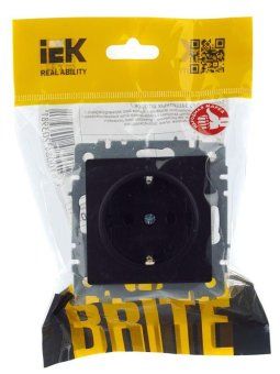 розетка brite рс14-1-0-брч 16а с заземл. защ. шторки механизм черн. iek br-r14-16-k02 от магазина Штепсель и батарейка. - фото_7