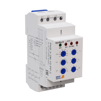 реле контроля фаз optirel d phs-3-2m-10-pp-2 универсальное 3ф 2со кэаз 332003 от магазина Штепсель и батарейка.