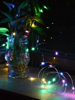 гирлянда светодиодная "разноцветные нити" 10м 100led в виде капель 220в космос kocnl-el150 от магазина Штепсель и батарейка. - фото_4