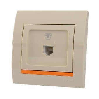 розетка телефонная 1-м сп deriy rj11 16а ip20 евро стандарт крем. lezard 702-0303-137 от магазина Штепсель и батарейка.