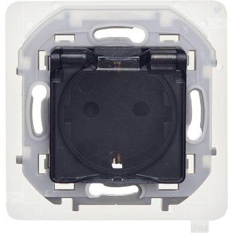 розетка 1-м сп inspiria 16а ip44 250в 2p+e защ. шторки с крышкой немецк. стандарт механизм антрацит leg 673743 от магазина Штепсель и батарейка. - фото_2