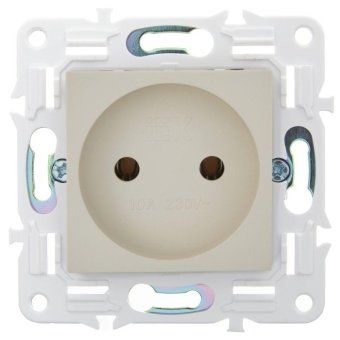 розетка skandy 10а без заземл. без защ. шторок sk-r02b беж. iek sk-r10-10-k10 от магазина Штепсель и батарейка. - фото_2