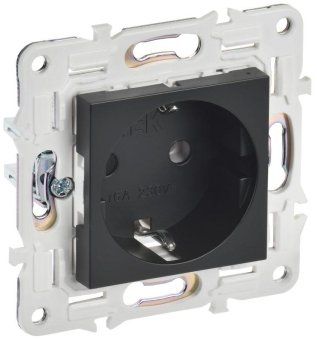 розетка skandy 16а с заземл. без защ. шторок sk-r05bl черн. iek sk-r11-16-k02 от магазина Штепсель и батарейка.