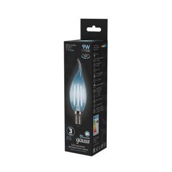 лампа светодиодная филаментная black filament 9вт свеча на ветру 4100к нейтр. бел. e14 710лм gauss 104801209 от магазина Штепсель и батарейка. - фото_5