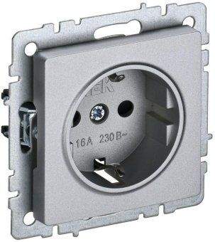розетка brite рс14-1-0-бра 16а с заземл. защ. шторки механизм алюм. iek br-r14-16-k47 от магазина Штепсель и батарейка.