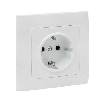 розетка 1-м сп валенсия 16а ip20 с заземл. защ. шторки бел. proxima ekf ewr16-028-10 от магазина Штепсель и батарейка.