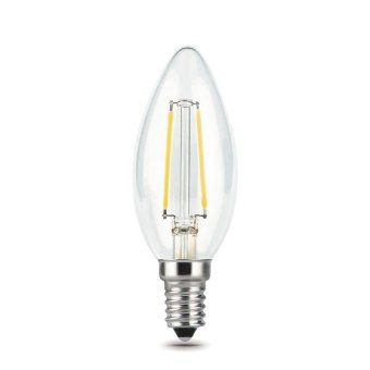 лампа светодиодная филаментная black filament 5вт свеча 4100к нейтр. бел. e14 450лм gauss 103801205 от магазина Штепсель и батарейка. - фото_2