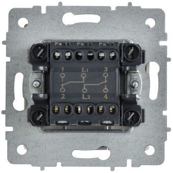 выключатель проходной 2-кл. сп brite вс10-2-6-браб 10а механизм арктич. бел. iek br-v22-0-10-k91 от магазина Штепсель и батарейка. - фото_3
