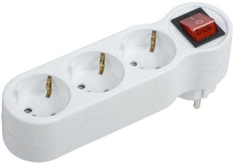 разветвитель 3-м 16а ip20 т-01/03в 2p+pe с выкл. бел. iek wtp10-16-03-zk-k01 от магазина Штепсель и батарейка.