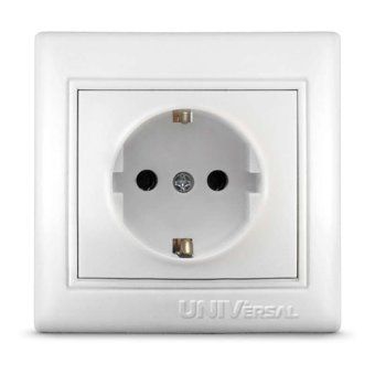 розетка 1-м сп севиль 16а ip20 с заземл. бел. universal с0028 от магазина Штепсель и батарейка.