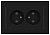 розетка accent 6-204-05 2х2p 16а-250в ip20 су al/cu антрацит intro б0063465 от магазина Штепсель и батарейка.