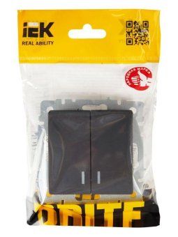 выключатель 2-кл. сп brite вс10-2-1-брг 10а с индик. механизм графит iek br-v20-1-10-k53 от магазина Штепсель и батарейка. - фото_6
