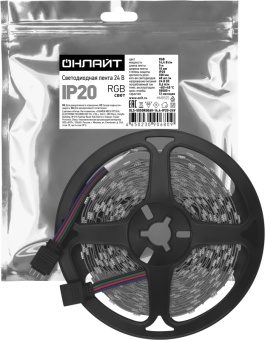 лента светодиодная 90 680 ols-5050rgb60-14.4-ip20-24v онлайт 90680 от магазина Штепсель и батарейка.
