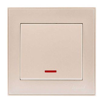 выключатель 1-кл. сп rain ip20 с подсветкой крем. lezard 703-0303-111 от магазина Штепсель и батарейка.