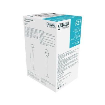 светильник aura 1х60вт e27 ip54 170-240в 200х200х1000мм нту столб садово-парковый gauss gd030 от магазина Штепсель и батарейка. - фото_5