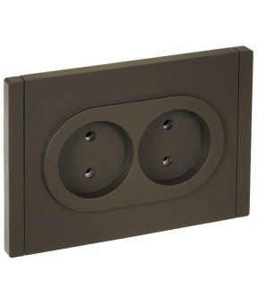 розетка 2-м сп forte&piano fp326 10а без заземл. без защ. шторок безвинт. крепл. сер. iek fp-r20-10-1-k03 от магазина Штепсель и батарейка. - фото_2