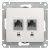 розетка компьютерная 2-м glossa rj45 кат.5e механизм бел. se gsl000185kk от магазина Штепсель и батарейка. - фото_2