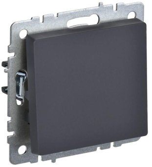 выключатель проходной 1-кл. сп brite вс10-1-6-брг 10а механизм графит iek br-v12-0-10-k53 от магазина Штепсель и батарейка.