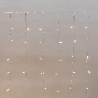 гирлянда светодиодная "светодиодный дождь" 2х1.5м 150led тепл. бел. 5.1вт 230в ip44 эффект мерцания прозр. провод neon-night 235-516 от магазина Штепсель и батарейка.