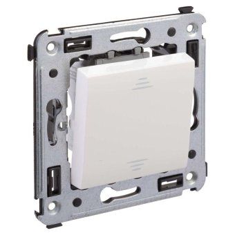 выключатель 1-кл. 2мод. сп avanti "белое облако" 16а ip20 бел. dkc 4400103 от магазина Штепсель и батарейка. - фото_2