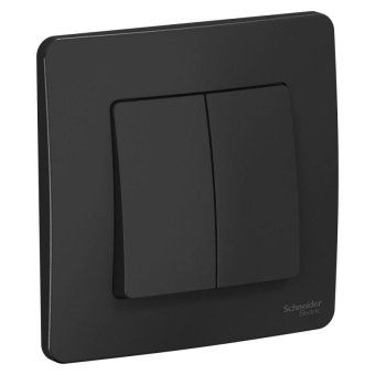 выключатель 2-кл. сп blanca 10а ip20 (сх. 5) 250в антрацит se blnvs010506 от магазина Штепсель и батарейка.