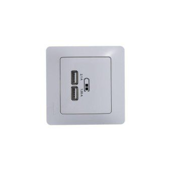 розетка usb 2-м сп glossa тип a+a 5в/2.1а 2х5в/1.05а механизм бел. se gsl000133 от магазина Штепсель и батарейка. - фото_6