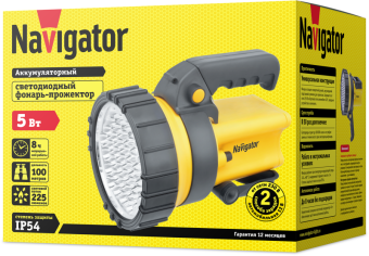 фонарь-прожектор аккумуляторный 94 966 npt-sp10-accu 37led аккум. 4в 4а.ч. navigator 94966 от магазина Штепсель и батарейка. - фото_3