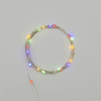 гирлянда светодиодная "роса" с крупными каплями 2м 20led мультиколор 0.1вт ip20 тонкий батарейный блок элементы питания 2хcr2032 (в компл.) neon-night 302-009 от магазина Штепсель и батарейка. - фото_6