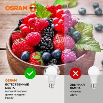лампа светодиодная led value lvcla100 12sw/840 12вт грушевидная матовая e27 230в 10х1 ru osram 4058075579002 от магазина Штепсель и батарейка. - фото_4