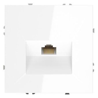 розетка компьютерная 1-м сп s70 rj45 кат.6 механизм бел. глянцевый voltum vls060101 от магазина Штепсель и батарейка.