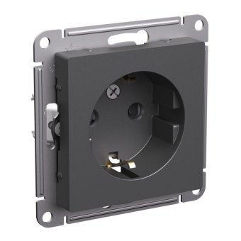 розетка atlasdesign 16а с заземл. защ. шторки механизм базальт se atn001445 от магазина Штепсель и батарейка.