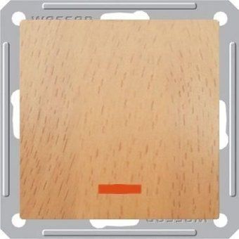выключатель 1-кл. сп w59 16а ip20 с индикацией механизм бук sche vs116-153-8-86 от магазина Штепсель и батарейка.