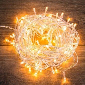 гирлянда светодиодная "твинкл лайт" 20м 160led тепл. бел. 10вт провод пвх прозр. neon-night 303-306 от магазина Штепсель и батарейка.