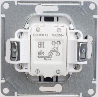 переключатель перекрестный 1-кл. сп glossa 10а ip20 (сх. 7) 10ax механизм шоколад. se gsl000871 от магазина Штепсель и батарейка. - фото_2