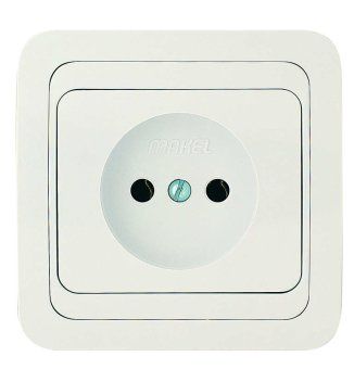 розетка 1-м сп mimoza 16а ip20 без заземл. бел./бел. makel 12022 от магазина Штепсель и батарейка.