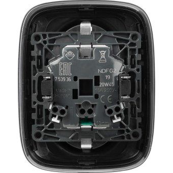 розетка 2-м сп valena allure 16а ip20 250в 2х2p+e защ. шторки безвинт. клеммы с лицев. панелью антрацит leg 753936 от магазина Штепсель и батарейка. - фото_5