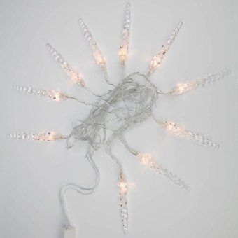 гирлянда светодиодная "айсикл" (бахрома) "сосульки" 1.5х0.25м 10led тепл. бел. 0.51вт ip20 провод прозр. neon-night 303-067 от магазина Штепсель и батарейка. - фото_7