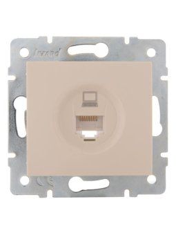 розетка компьютерная 1-м сп karina rj45 механизм крем. lezard 707-0388-139 от магазина Штепсель и батарейка. - фото_3