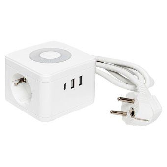 удлинитель "куб" 2х1.3м 2usb 2.4а+type c + ночник 1кв.мм ekf uba-cub-2-tc от магазина Штепсель и батарейка. - фото_8