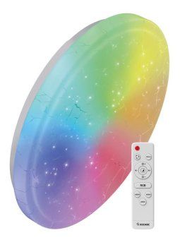 светильник светодиодный premium frost-rgb 75вт 230в 3000-6500к 4400лм ip40 495х85мм настенно-потолочный управляемый с пультом ду с rgb подсветкой космос ksfrosrgb75w от магазина Штепсель и батарейка.
