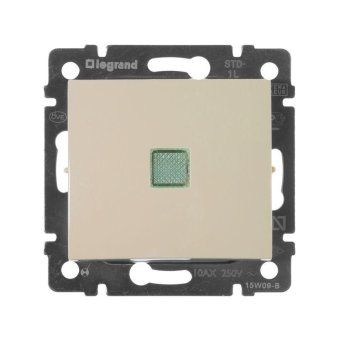 выключатель 1-кл. сп valena 10а ip31 250в с зел. индикацией механизм сл. кость leg 774310 от магазина Штепсель и батарейка.