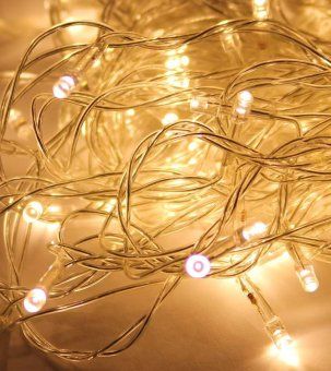 гирлянда светодиодная 50led провод 6.5м 8 режимов мигания космос koc_gir50led_w от магазина Штепсель и батарейка.