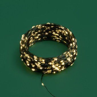 гирлянда светодиодная "роса" 50м 500led тепл. бел. ip20 230в с контроллером провод зел. neon-night 303-286 от магазина Штепсель и батарейка. - фото_8