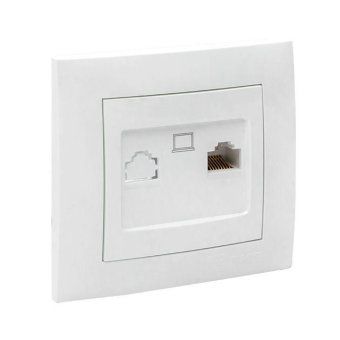 розетка компьютерная 1-м сп валенсия rj45 бел. proxima ekf ewk01-035-10 от магазина Штепсель и батарейка. - фото_3