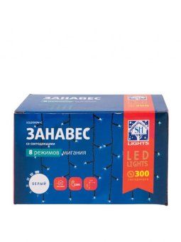 гирлянда "занавес" iclld300w-c 300led бел. 3х3м 8режимов ip20 shlights 4690601052988 от магазина Штепсель и батарейка. - фото_8