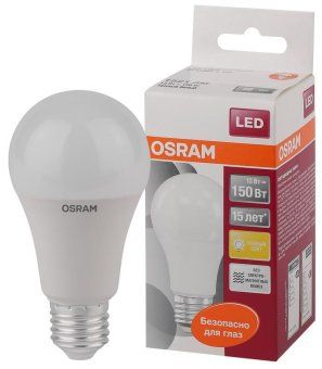 лампа светодиодная led star classic a 150 13w/827 13вт грушевидная матовая 2700к тепл. бел. e27 1521лм 220-240в пластик. osram 4058075056985 от магазина Штепсель и батарейка. - фото_2
